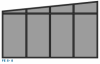 schräg, 8-teilig mit 3 vertikalen und 1 horizontalen Sprossen